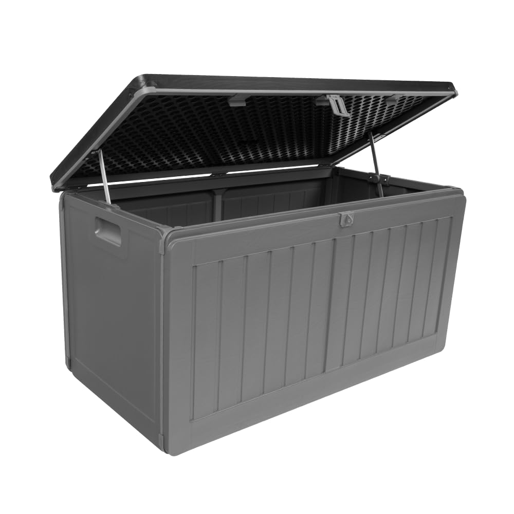 Grindi - Gartenbox 190 L - Auflagenbox wasserdicht Morus - Aufbewahrungsbox mit Deckel Garten - Kissenbox Outdoor wasserdicht - Geräteschuppen - Balkonmöbel - Gartenmöbel - Garten Zubehör