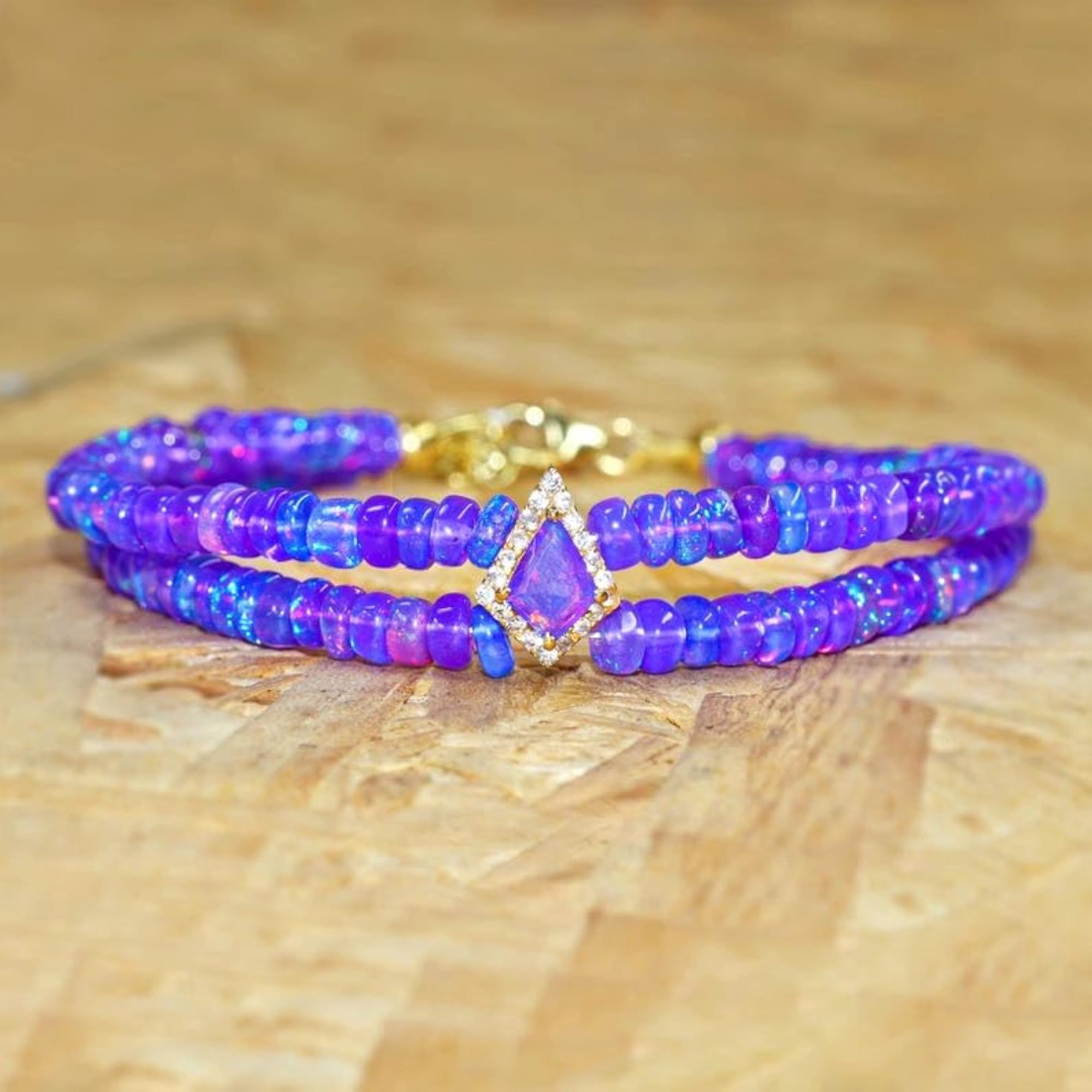 Ethiopian Opal Rondelle Bead Bracelet, Unisex