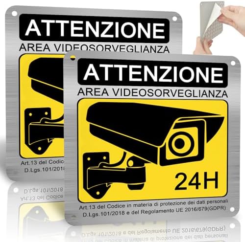 Cartello Area Videosorvegliata - Cartelli Videosorveglianza Per Negozio - Foto 2