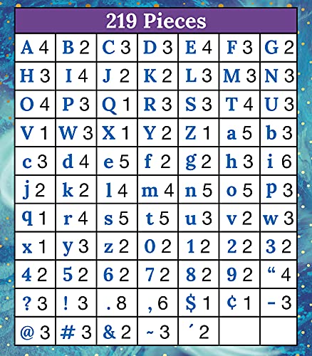 Image of Carson Dellosa 219-Piece Galaxy Cutout Letters, 4 inch Marble and Gold Dot Upper and Lowercase Alphabet, Numbers, Punctuation, and Symbols for Bulletin Board, Posterboard, Party, and Classroom Decor