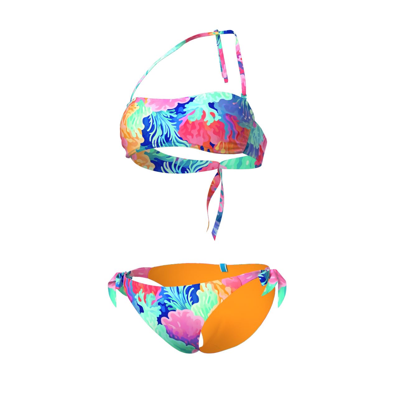 ARENA Women's Water Prints Bikini Bandeau Bañador de Dos Piezas Mujer