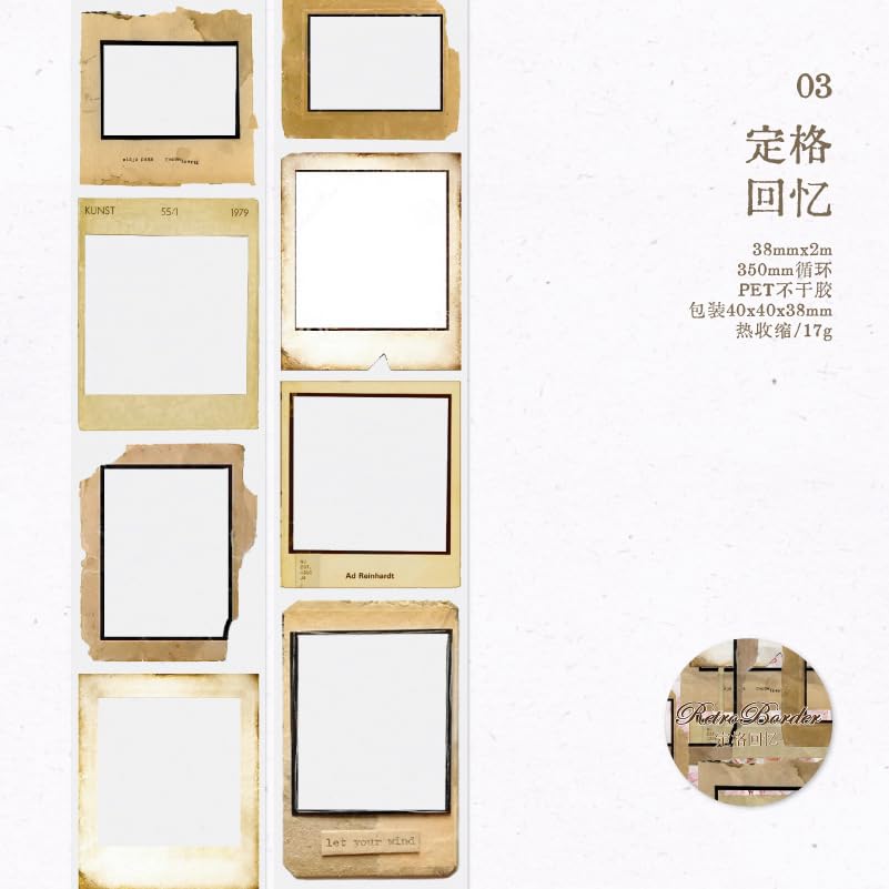 Miniatura 8 de 4 piezas subtotal, cinta de borde PET ideal para suministros de diario de viñetas, artes, álbumes de recortes, manualidades de bricolaje,