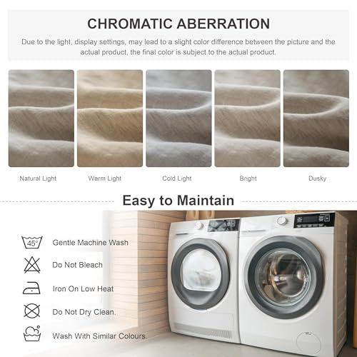 Simple&Opulence 100% Linen Duvet Cover Set, 3 PCS Natural French Flax Ruffle Duvet Cover Queen Size, Breathable Comfy Linen Bedding Comforter Cover with 2 Pillowcases (Natural Linen, 88\" X 92\") - Thumbnail 7