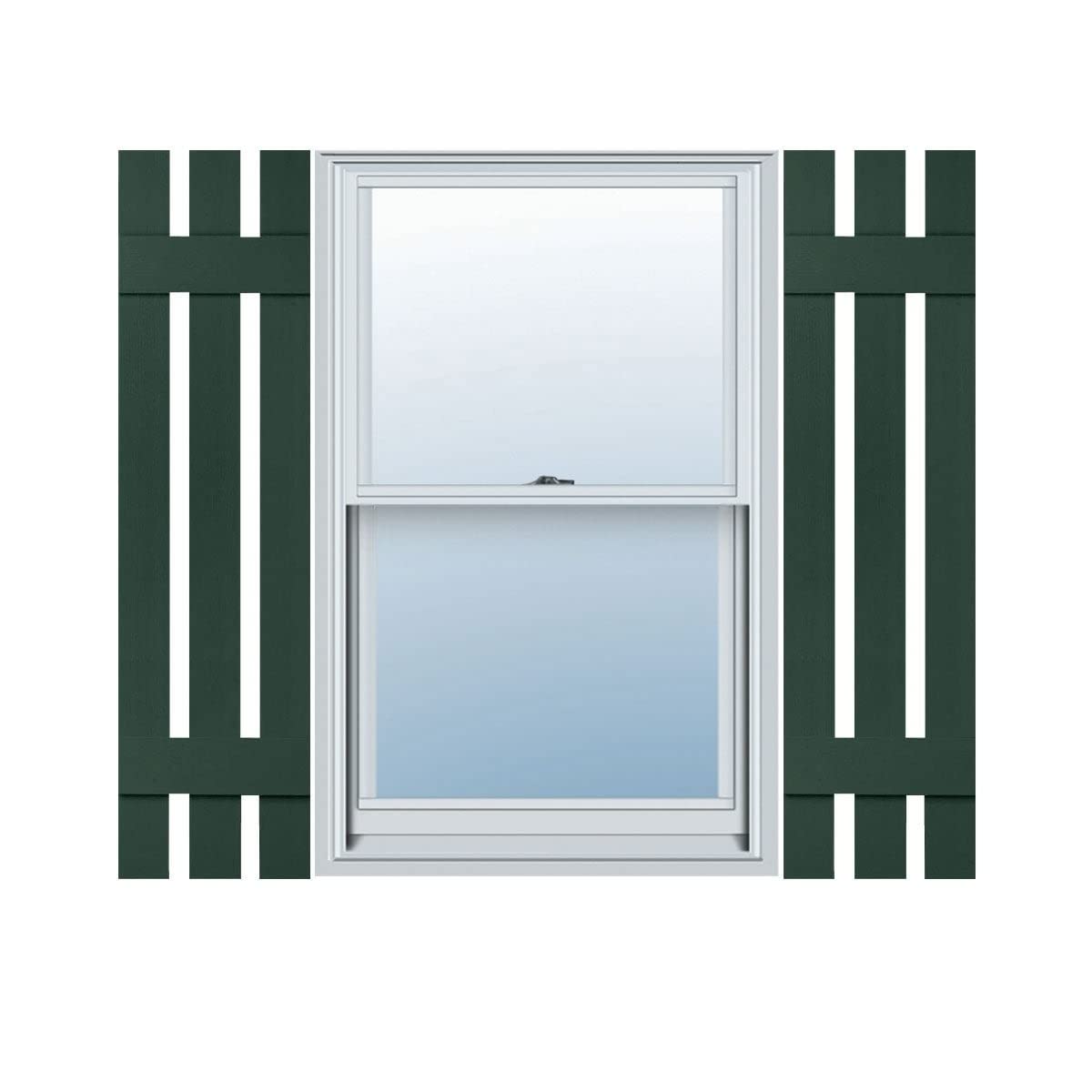 Mid America Board and Batten 14" 4 Board Joined Vinyl Standard Shutter (1 Pair) - 14 x 59 002 Black — view 35