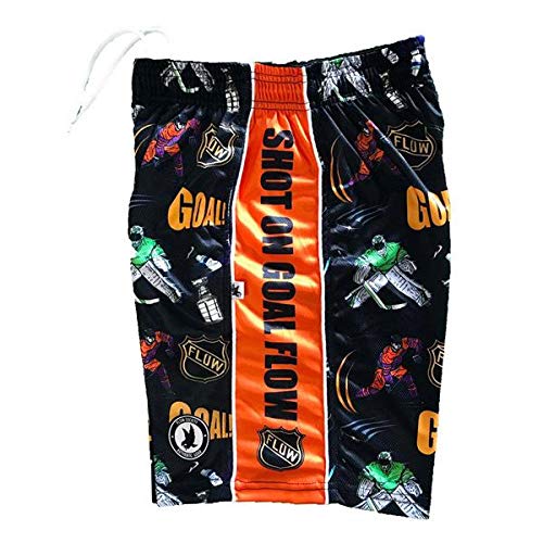 Flow Society Shot On Goal Boys Shorts - Kids Athletic - Basketball - Baseball - Hockey - Football - Lacrosse - Black2