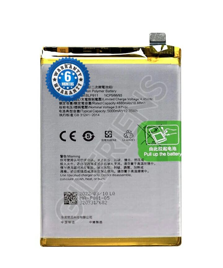 Image of Original BLP911 Battery for Oppo Realme V25 Battery with 6 Months Warranty (BLP911)