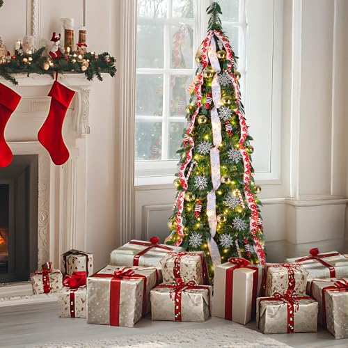 LIFERUN 150cm Pop Up Weihnachtsbaum,Künstlicher Weihnachtsbaum mit...