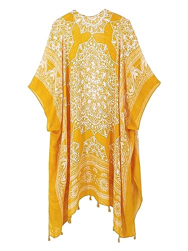 Image of Breezy Lane Women's Kimono Cardigan Summer Swimsuit Coverups Beach Cover Up with Floral Print for Vacation