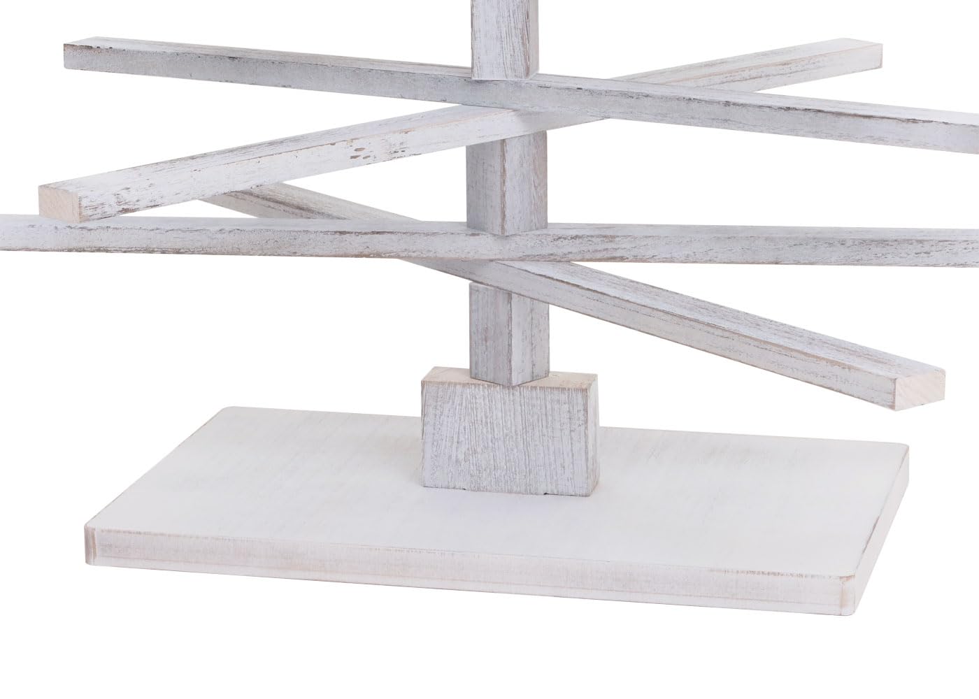 Sapin de Noël décoratif HWC-H77 Shabby-Look Blanc