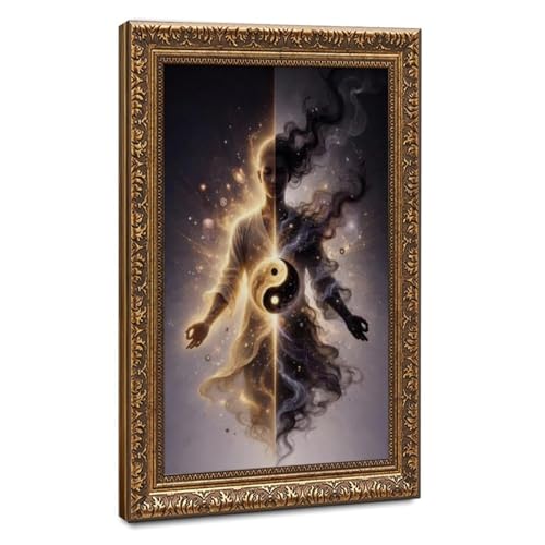 Impression sur toile Yin-Yang 40x61 cm de décoration murale zen
