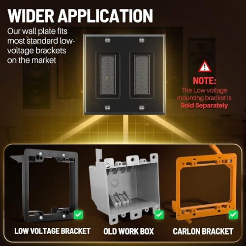 TNP Black Brush Wall Plate Cable Pass Through Cover, Single Gang, 1-Pack - image 7