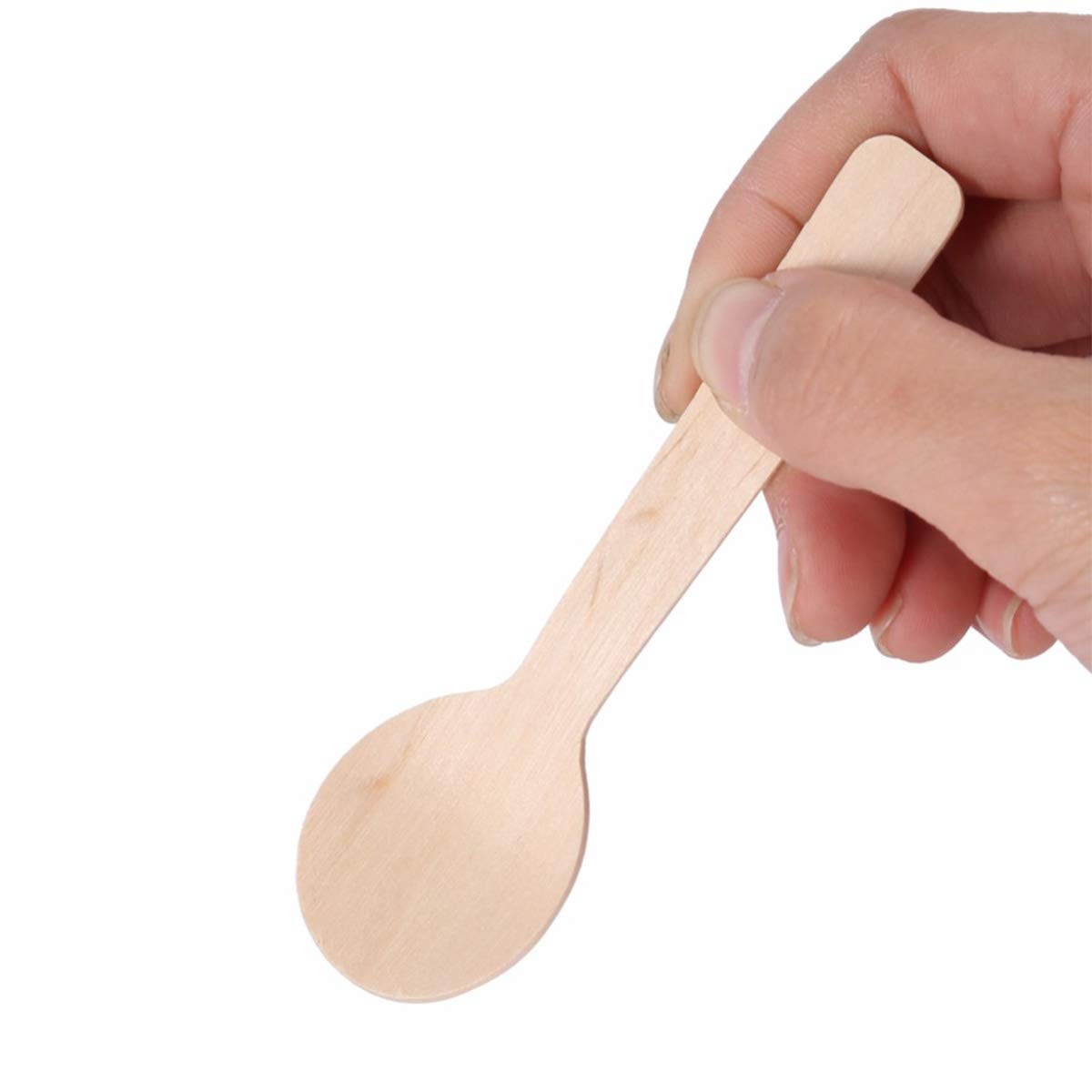 Cucchiai di legno 200 mini posate usa e getta biodegradabili 10 cm per eventi