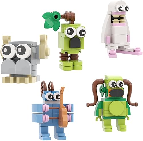 My Sing Monsters - Juego de bloques de construcción, coro de monstruos 5 en 1, modelo de anime que canta, kit de construcción coleccionable, regalo