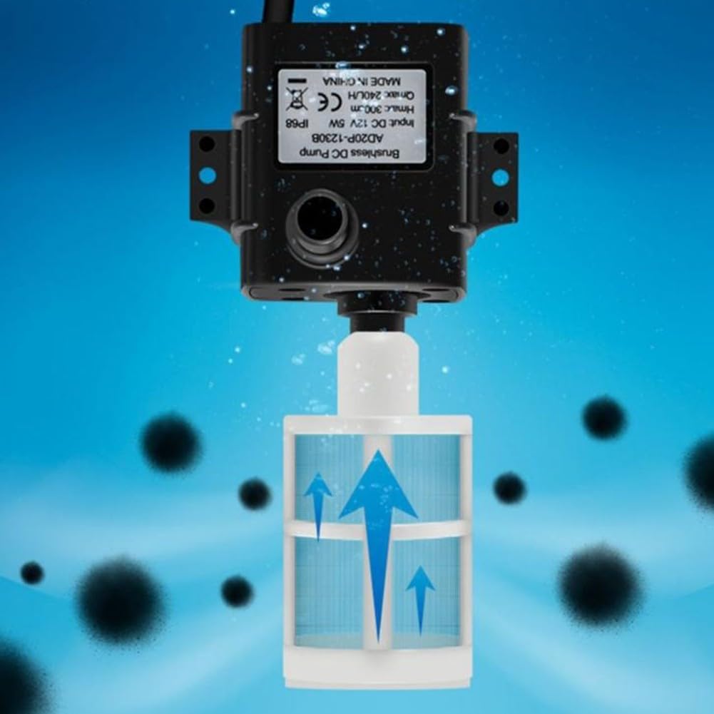 Pompa a fontana solare da 6 W con pannello da 10 W, circolazione dell'acqua silenziosa 240L/H per laghetto di pesci, sistema di ossigenazione silenziosa da 9 V