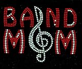 Band Mom Rhinestone Transfer Iron On Hot Fix Motif Bling Applique - DIY