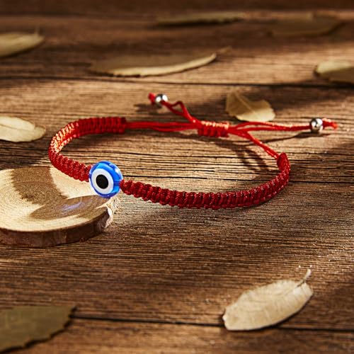 5pcs Hamsa Hand Evil Eye Bracelet Kabbalah Protection Handmade Red String Adjustable Bracelet Good Luck Minimalist Jewelry for Women Men3