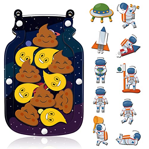 Qunclay Potty Training Jar with Stars for Toddlers,Astronaut Style