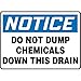 Accuform MCHL829XL, 14" x 20" Aluma-Lite OSHA Sign: "Do Not Dump Chemicals Down This Drain", Pack of 4 pcs