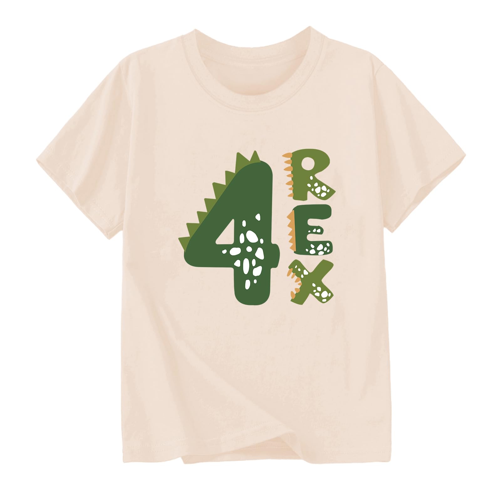 Goengmo 2-6 Rex Birthday Shirts Toddler Kids Dinosaur Theme Birthday T-Shirts Cotton Short Sleeve Tees