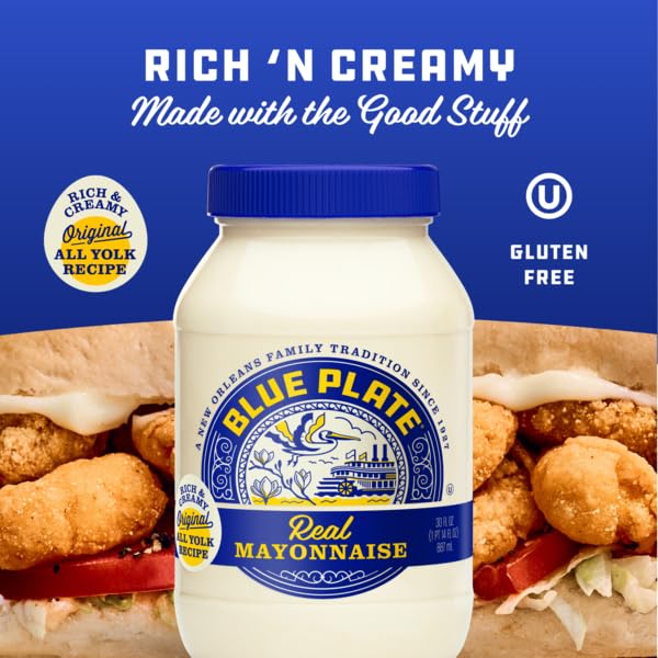 Image of Blue Plate Mayonnaise Sandwich Spread, 15 Fl Oz Jar (Pack of 1)