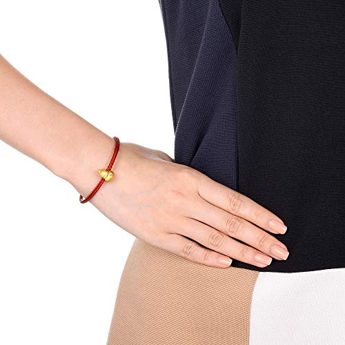 CHOW SANG SANG 999 24K Solid Gold Gourd (Wulu) Auspicious Charm Bracelet for Women 86335C2