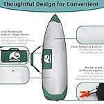 Surfboard-Bag Day-Bag Longboard Bag for 6'0,6'6,7'0,7'6,8'0,9'6,10'0 Fish/Hybrid Surfboards,Durable Carrying Cover for Storage and Transport to Car Truck Travel w/Protect Padding&Fin Slot Opening - Image 4