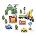 Imaginarium Wooden Ready to Play Table with Trainset, Building Blocks, Animal Figures, Chalkboard & Puzzles, for Ages 3-7, 100 Pieces, Multicolor