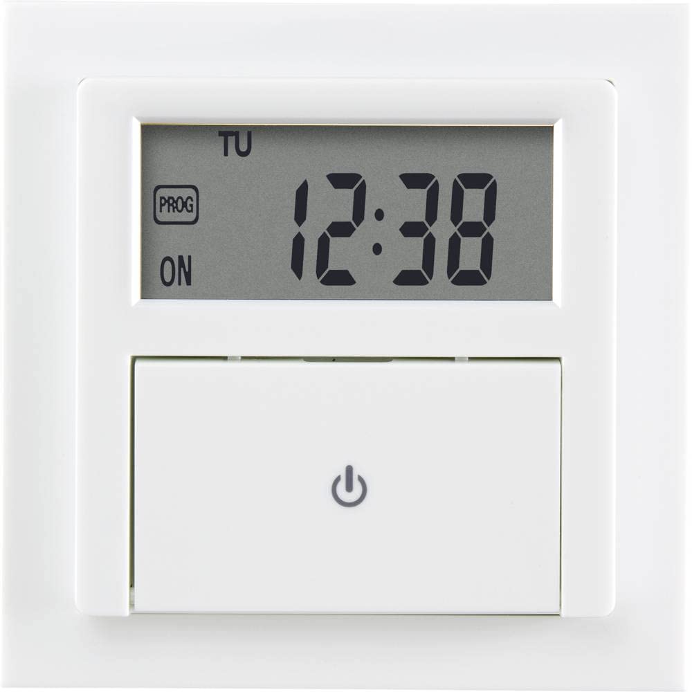 Sygonix SY-4504968 Unterputz-Timer digital Wochenprogramm 1800 W Countdown-Funktion, inkl. Aufputzrahmen, Start/STOPP-F