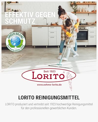 Lorito Antislip Rutschhemmer 328 1L - Anti-Rutsch-Flüssigkeit für Fliesen, Laminat, Parkett, Marmor, Granit, Sporthallen, Sportböden, PVC, Gummi, Linoleum & Polyolefin