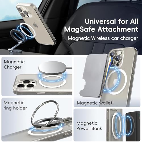Image of RIGGEAR for MagSafe Ring Sticker, Universal Metal Plate Adapter Ring for Phones /Cases to Work with Magnetic Accessories - Black (Pack of 2)