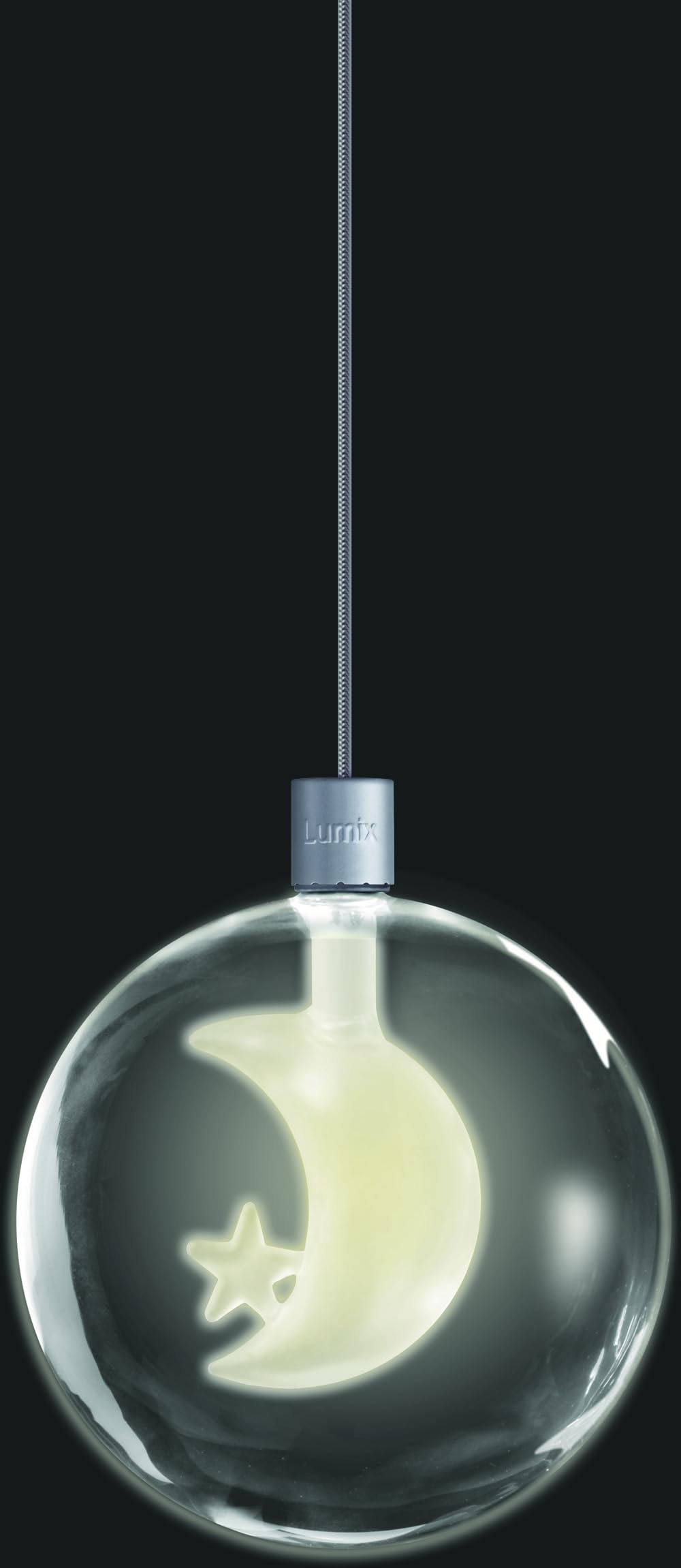 Lumix Light Balls von Krinner 76000-4x mundgeblasene Glaskugeln mit verschiedenen Motiven, warm-weiße LED inkl. Funk-Fernbedienung und Batterien, Weihnachtsdekoration und Christbaumschmuck