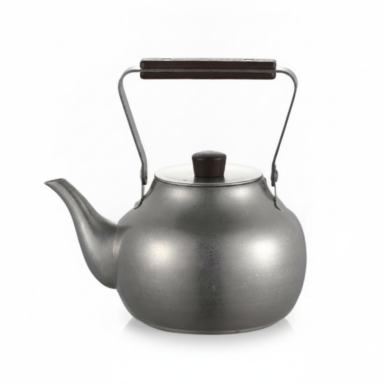Tetera de Acero Inoxidable 304 con Curvo, Gris, Gris, Tetera Retro Sin Filtro De Té