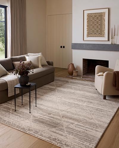 Loloi Amber Lewis Monty Collection MOT-02 Ivory/Natural 5'-3" x 7'-6" Accent Rug