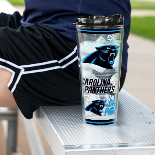 Image of Rico Industries NFL Football Carolina Panthers Double Wall 20oz Tritan Tumbler