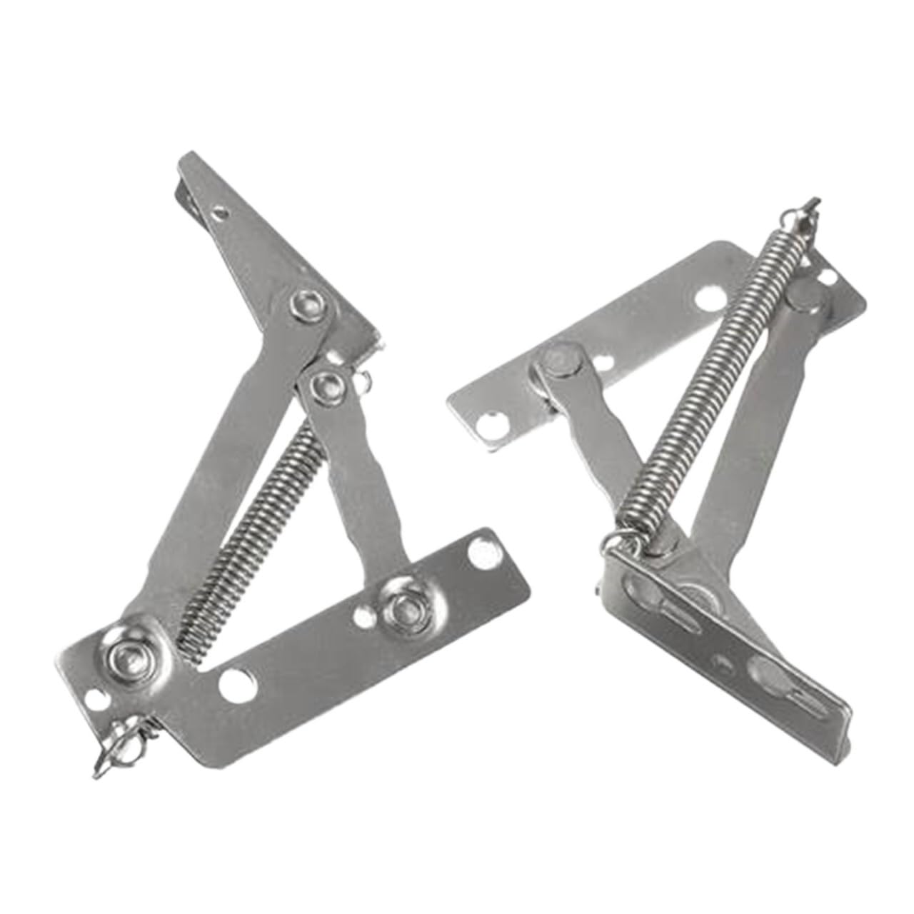 2pcs 80 Degree Sprung Hinges Cabinet Door Lift Up Stay Flap Top Support Cupboard Kitchen