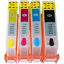 Refillable Ink Cartridges with ARC Chip 920 920XL Compatible with - Officejet 6000 6500 6500A 7000 7500 7500A