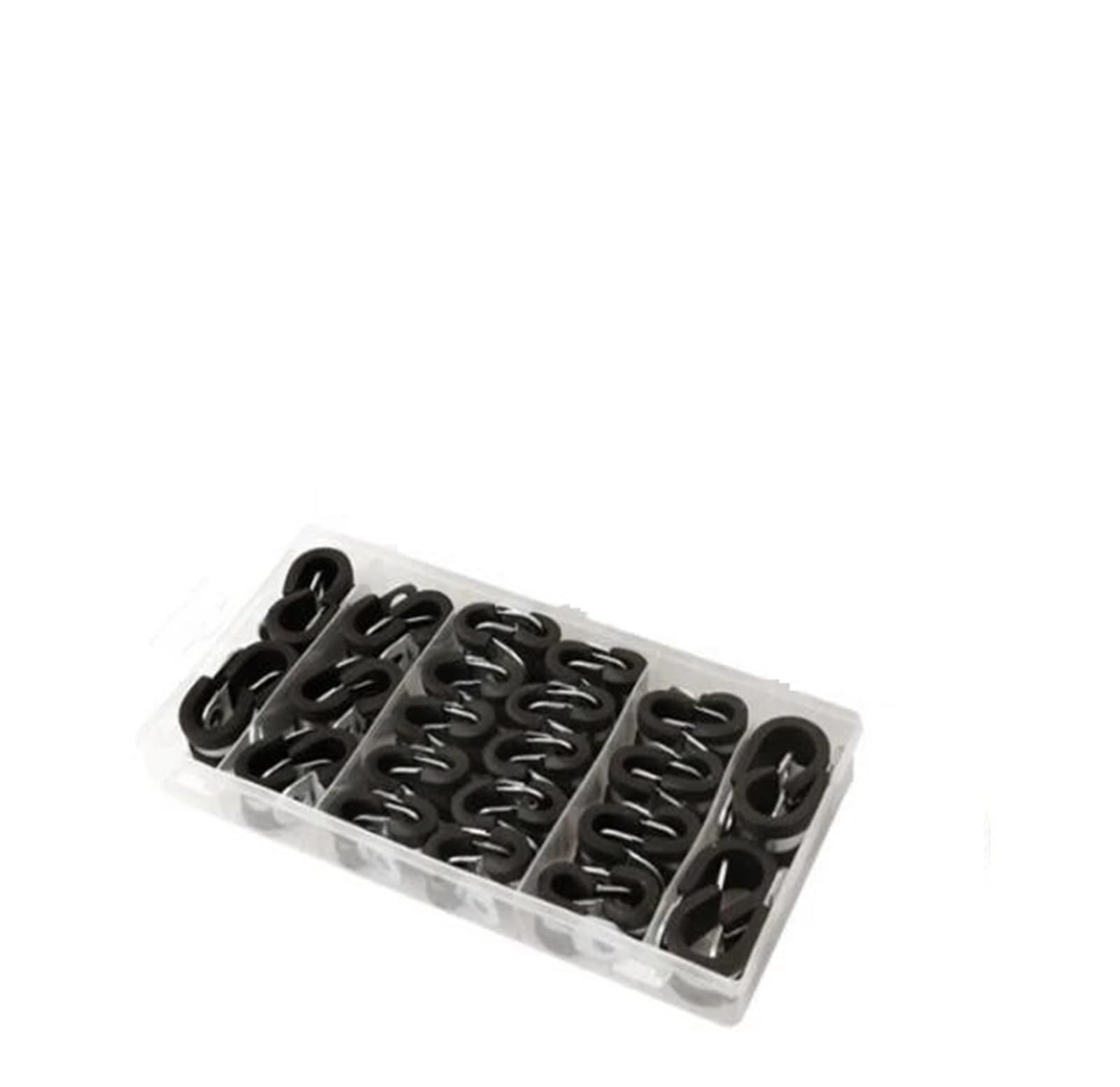 Knbhgujmd One Color P-Clips Metal Wire Cable Conduit Clamps, Pipe Clamp Rubber Lined P Clips 46 Pcs Stainless Steel 15Mm X 6.4Mm Cable Hose