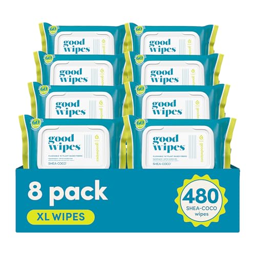 Goodwipes Flushable Butt Wipes Made with Vitamin E & Aloe - Soft ...