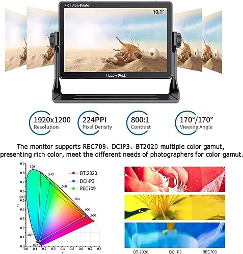 Feelworld LUT11 S011 10.1Inch Ultra Brightness 2000Nit Touch Screen Dslr Camera Field Monitor thumb #5