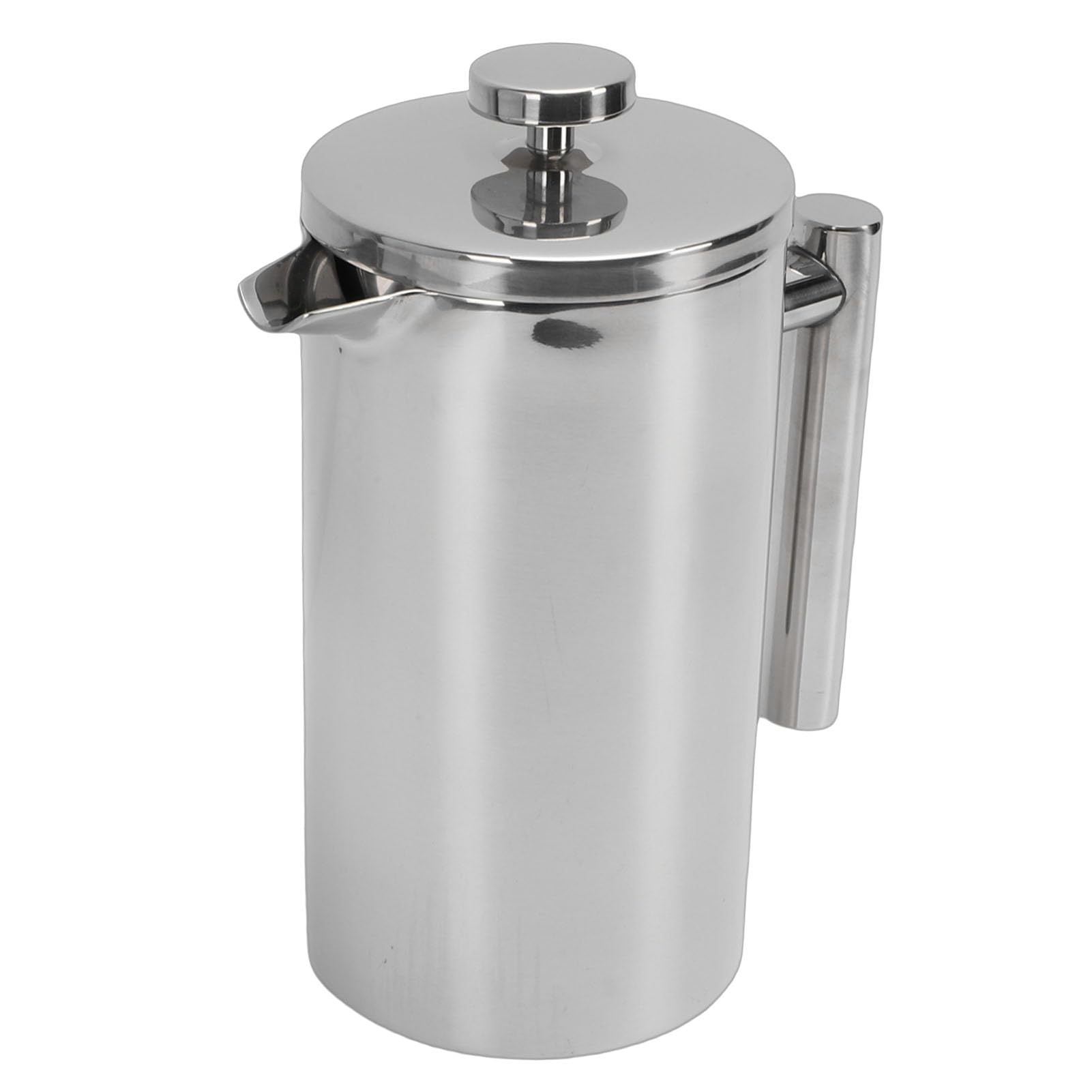 de Prensa Francesa de Acero Inoxidable, Aislamiento de Doble Pared a Prueba de Herrumbre para Acampar, Oficina, Hogar con Boquilla en Forma de U sin Goteo (600ml)