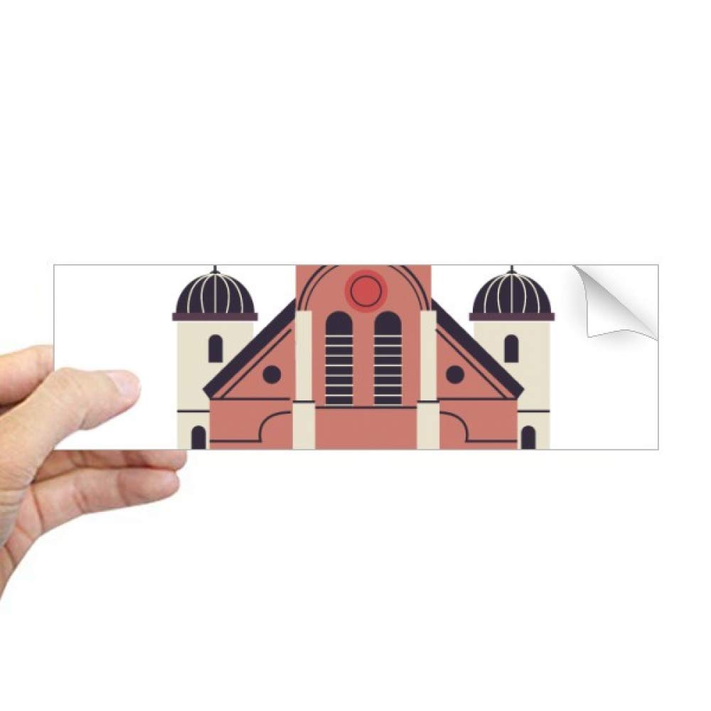 Sticker rectangulaire église Corée du Sud autocollant fenêtre deco