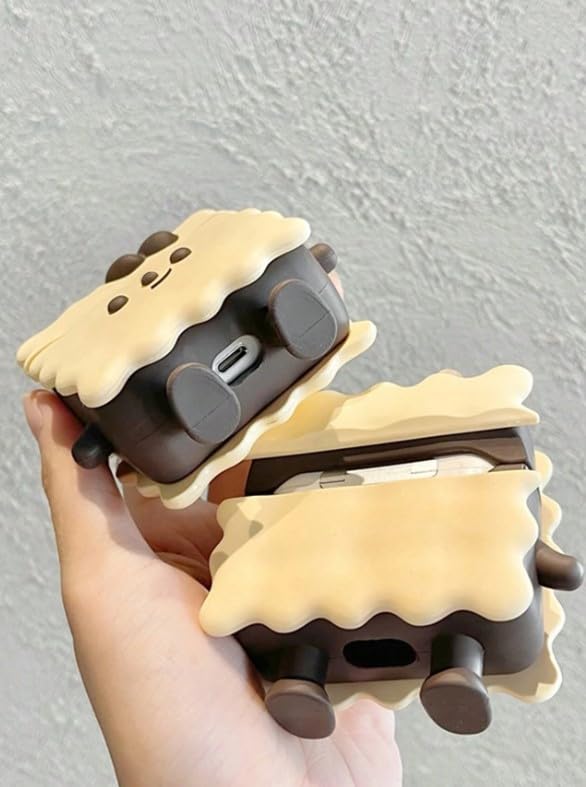 Image of Techmount Compatible with Airpods Pro GEN-2 (2022) Case Cover Silicone Cartoon Character 3D Cover Wtih 360 Protection Airpods Pro 2 Cover Case (NOT for Any Other AIRPODS) (Sandwich)