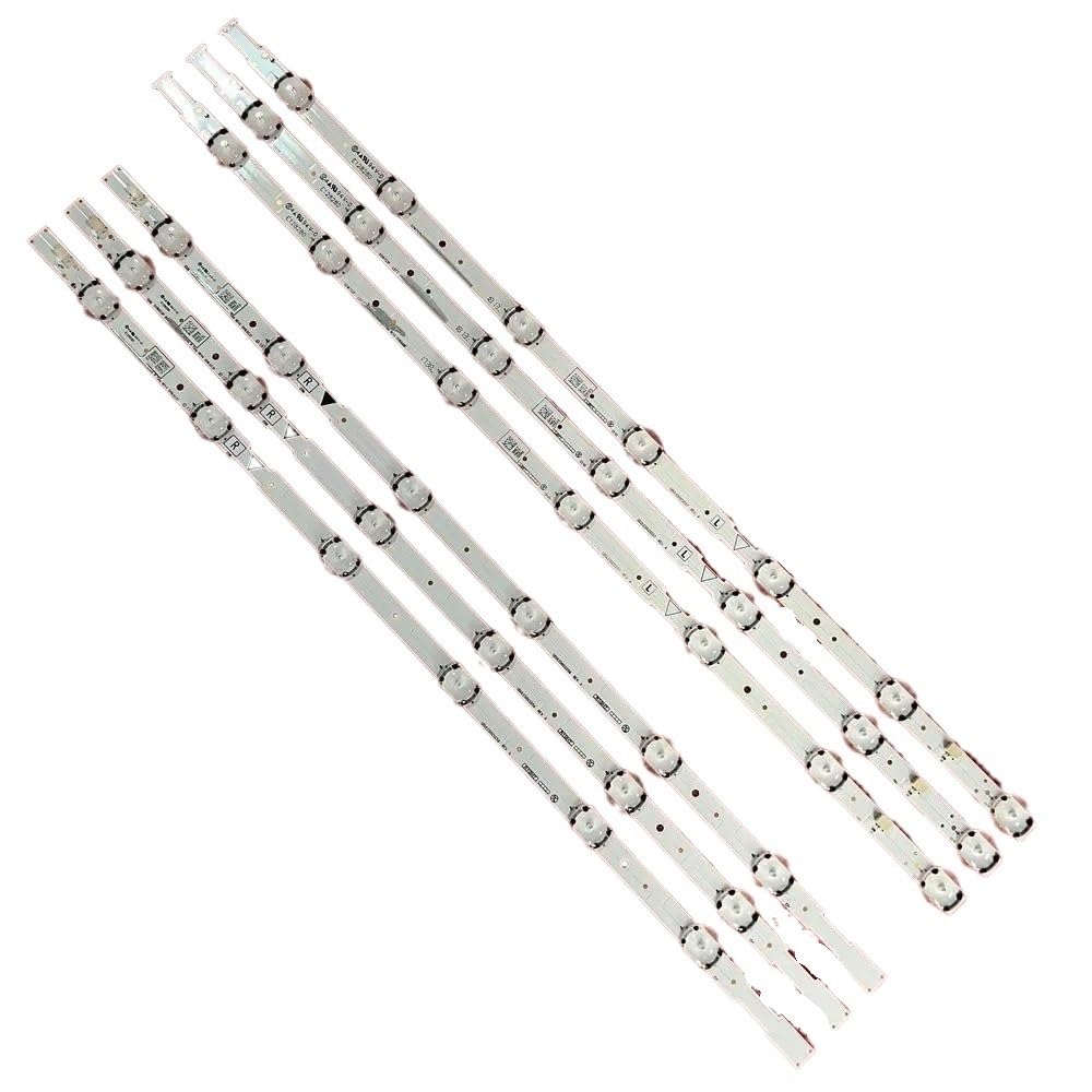 Bande LED Compatible Fit for Sanyo TVE128280 FW50D36FB UDULED0GS056 UDULED0GS057 50W6S1P 50W7S1P(6pcs Set for 1 TV)