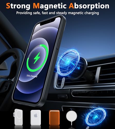 Image of FNTCASE for iPhone 12 Case: iPhone 12 Pro Case [Compatible with Magsafe] Translucent Matte Cases with [Camera Protection] Military Grade Shockproof Protective Phone Cover