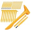 10 Set Excavation Tool Kit: Dino Fossils Dig Kit for Kids, Bulk Archaeology Dig Tools with Mini Hammer Chisel and Brush for Fossil Gem Digging, Science Toy
