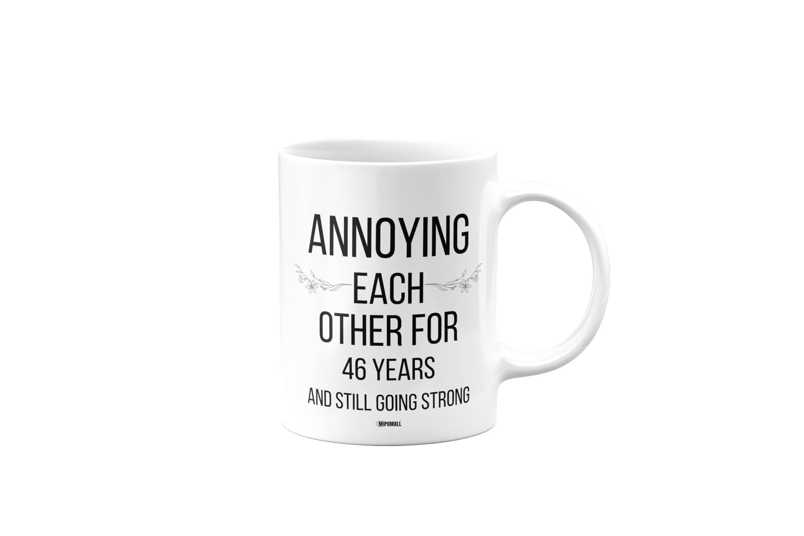 MIPOMALL Annoying Each Other for 46 Years, Funny 46th Wedding Anniversary Mug, Anniversary, Present for Christmas, Gifts for Couple, Friends, Husband or Wife, Work, Grandparents, mm-CA_188_47 — image 1