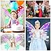 Kardeep Electric Fairy Butterfly Wings for Girls Adults, Light Up Butterfly Wings for Women, Iridescent Wing Dress Up for Dogs, Role Playing LED Wing for Birthday Halloween Christmas and Party Attire