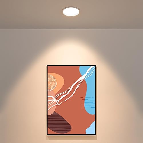 Miniatura 7 de Cabilock Cubierta de luz LED de repuesto para difusor de lámpara de techo, a prueba de deslumbramiento, cubierta de luz de techo, pantallas de