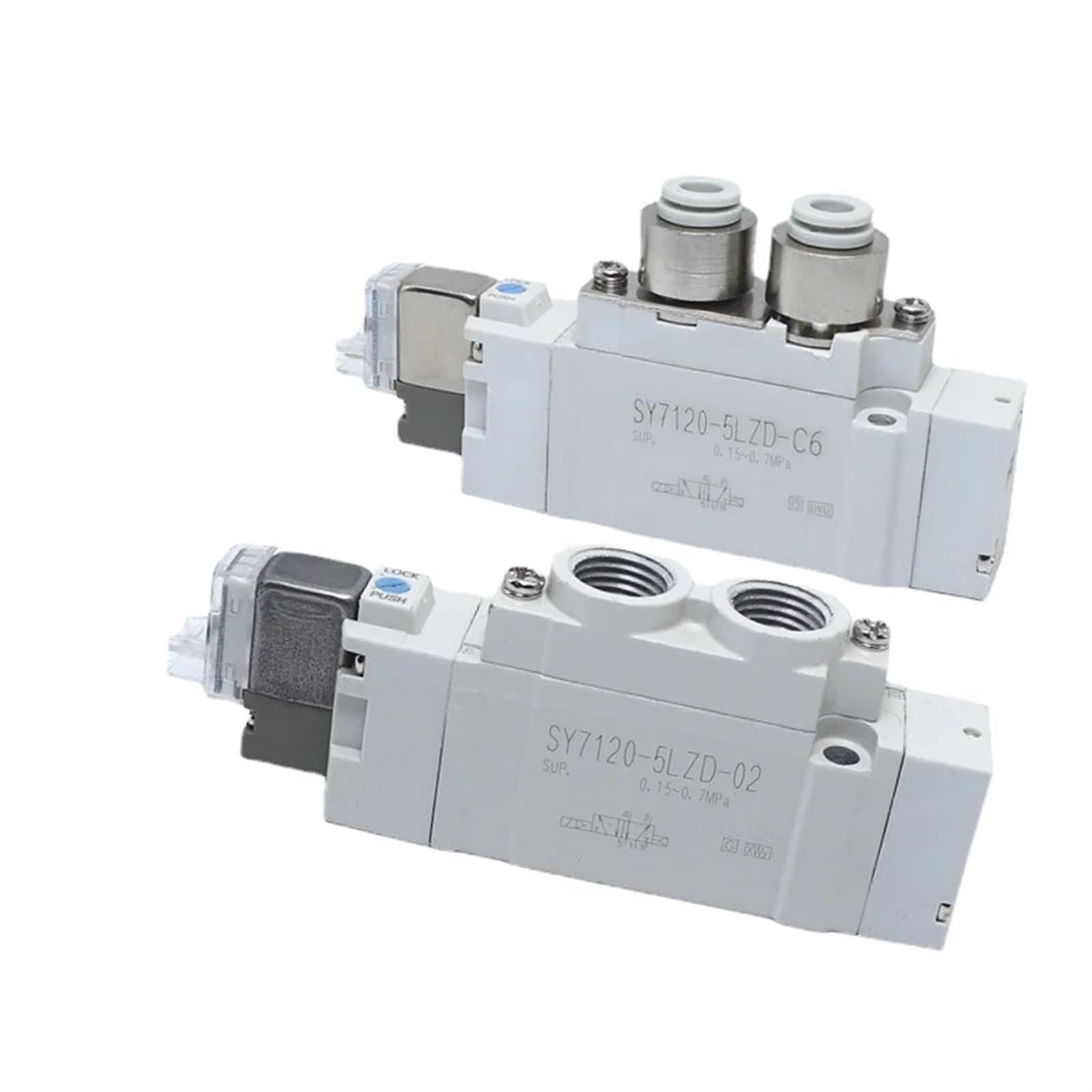 Válvula solenoide pneumática SY7120-5LZ/5LD/5LZE/5MZE/5GD/5LZD-02