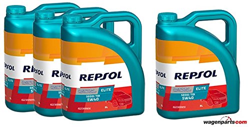 Repsol Aceite Motor Elite TDI 50501 5W-40 20 litros (4x5 litros)